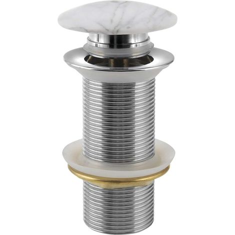 Sapho Blok - Desagüe de lavabo, Click Clack, carrara (mármol) 2401-941 (1/4)