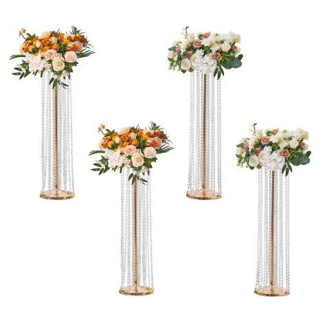 4PCS Support de Fleurs de Mariage 90 cm Porte-fleurs en Cristal (1/5)