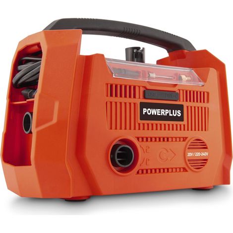 Powerplus Dual Power Gonfleur/dégonfleur sur batterie POWDP7031 - pompe à air 20V/220 V - avec 3 acc. - sans batterie ni chargeur