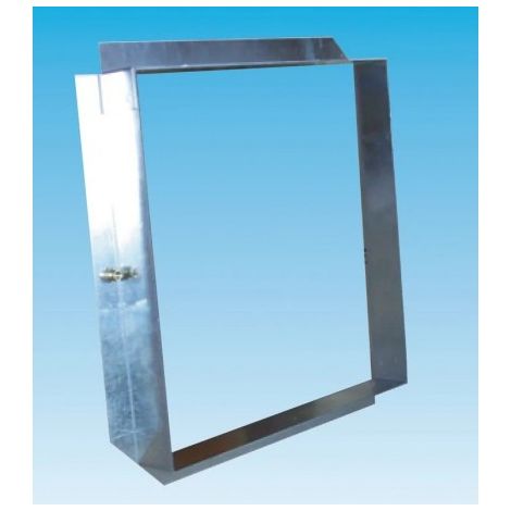 Contre-cadre acier galvanisé 800x400mm CCG pour grille de ventilation extérieure GRE (non inc) UNELVENT 872686