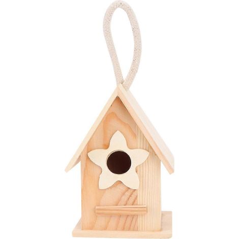 Nid d'oiseau suspendu en bois pour extérieur, décoration à faire soi-même, maison pour oiseaux pour la maison et le jardin - FCY (1/4)