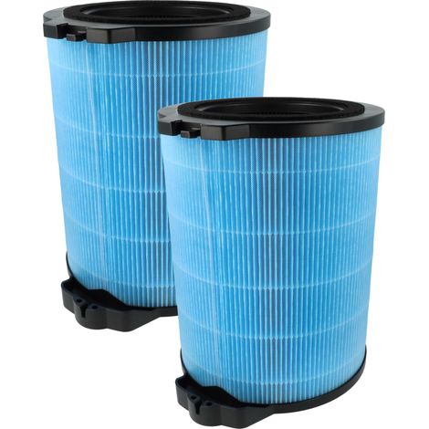 vhbw 2x HEPA Filter compatible with Hoover HHP50CA011, H-PURIFIER 500, HHP70CAH011 Air Cleaner - Spare Air Filter with Integrated Active Carbon Filter