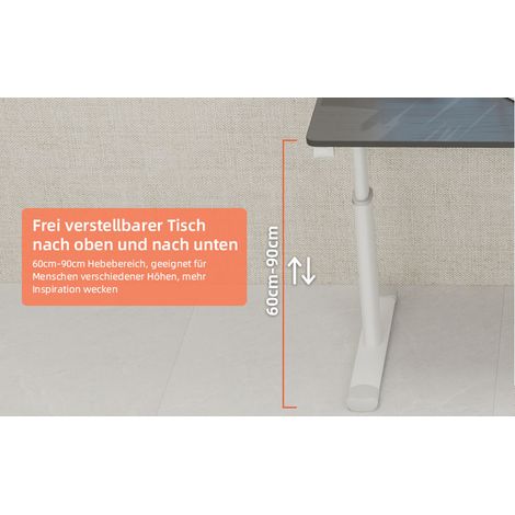 Bureau d'étude réglable pour enfants et adultes – hauteur réglable, bureau polyvalent maison/bureau, design compact (1/4)