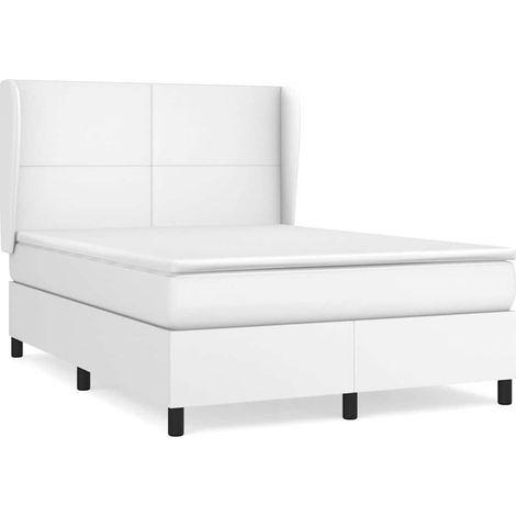 Maison Exclusive - Boxspringbett mit Matratze Weiß 140x200 cm Kun (1/5)