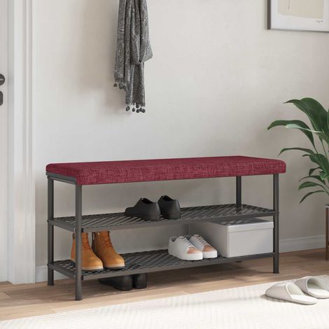 vidaXL Cojín de banco Tela Rojo vino Profundidad 35 cm (1/5)