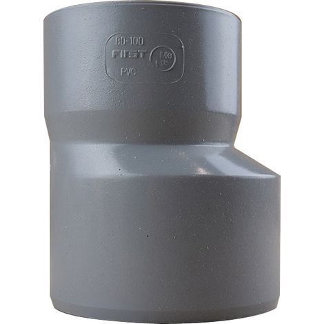 First Plast – Réduction excentrée Mâle Femelle Ø100-80 – Raccord PVC pour évacuation eaux usées – Taux d'expansion supérieur à 800% (1/3)