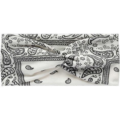 Bandeau de sport pour yoga, style bohème, élastique et antidérapant, large, avec nœud décoratif.-D (1/5)