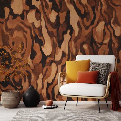 Papier peint Bois Précieux Terracotta papier peint (1/5)