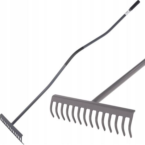 Geko Ergo Gartenrechen grau-schwarz 14 Zinken 36 cm