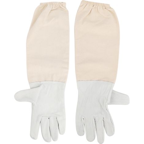 Professionelle Imkerhandschuhe aus Ziegenleder und Canvas, lange Ärmel, stichfest, Größe XL (1/5)