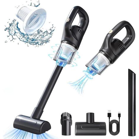 Aspirateur pour la maison et la voiture - Puissance d'aspiration de 9000 Pa, aspirateur multifonctionnel portable sans fil (1/5)