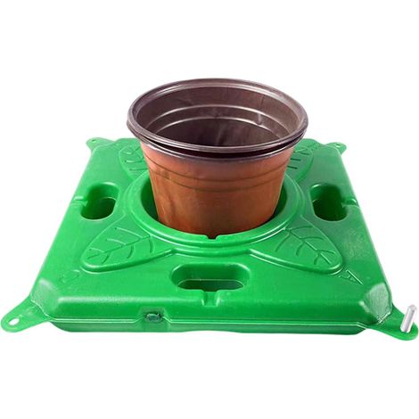 Filiyano-[RM] Îlot flottant carré pour plantes de jardin, bac flottant pour bassin de jardin, vert, 33 cm (1/5)