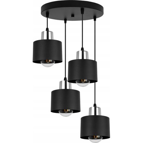 LÁMPARA DE TECHO MODERNA COLGANTE LÁMPARA LED NEGRA