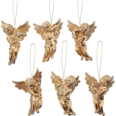 30 adorables pendentifs de Noël en plastique, motif ange, décorations à suspendre pour Noël (1/5)
