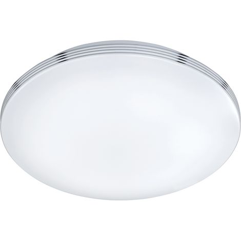 Schlichte LED Badleuchte APART, Deckenleuchte Chrom, Acryl weiß, Ø 35cm (1/3)