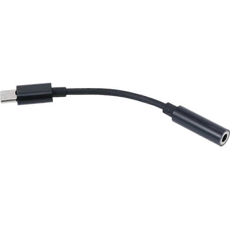 Adaptateur câble pour écouteurs USB-C vers jack audio AUX 3,5 mm (1 pièce) - USB 3.1 Type C mâle vers jack audio AUX femelle 3,5 mm (noir) (1/5)