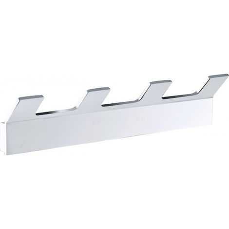 Patère quadruple rectangulaire SOLO en laiton chromé 20,5 cm (1/4)