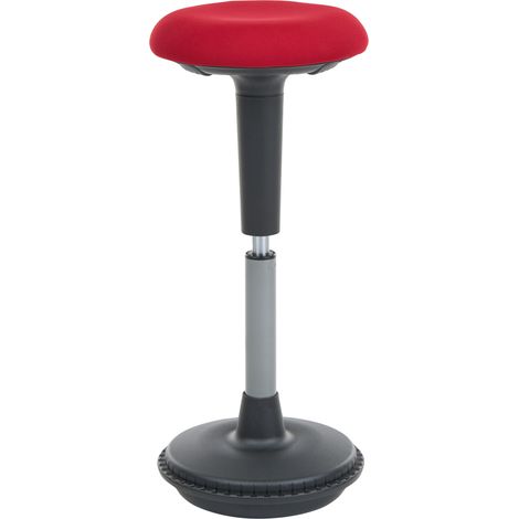 Taburete oscilante de oficina estructura de metal altura ajustable asiento ergonómico rojo Estell (1/5)
