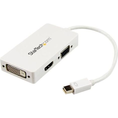 StarTech ST MDP2VGDVHDW - DisplayPort Adapter, Mini DP Stecker auf VGA /HDMI / DVI (1/5)