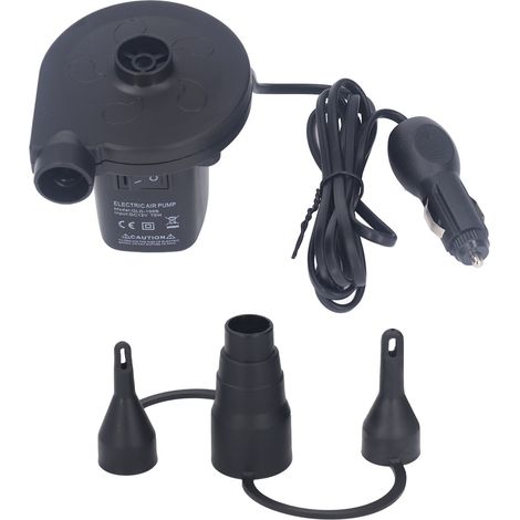 Pompe à air électrique 75 W, gonfleur/dégonfleur portable silencieux avec 3 embouts, 12 V CC