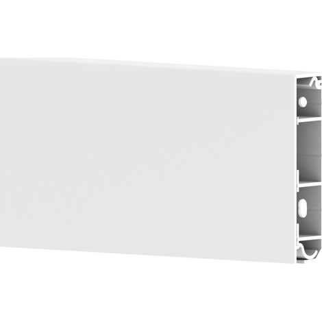 GGK – Plinthe électrique 4D blanche 1,50 m – Design moderne pour câbles – Compartiments multiples pour gestion câbles – NF conforme