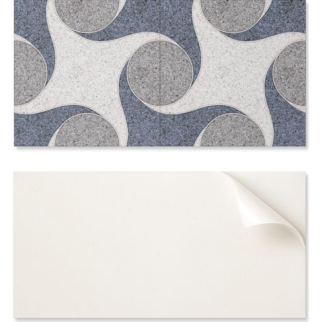 Azulejos de vinilo para pared, decoraci贸n de oficina, dise帽o de mosaico abstracto, 10x40x20 cm.