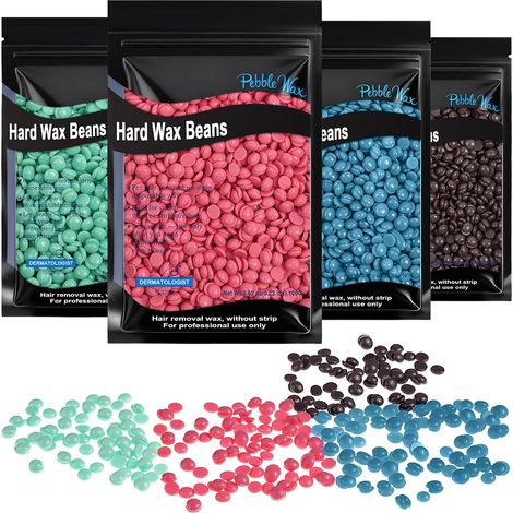 Perles de Cire, 400g Cire à Épiler sans Bandes,Brésilienne,D  Cire d'Épilation en Douceur,pour Homme Femme, Perles Cires Dures pour Bikini Visage Jambes Sourcils (1/5)