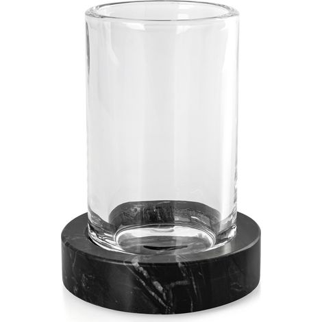 Taza de ba帽o Q-BATH PREMIUM DECOR 1525 m谩rmol gris negro + cristal (1/3)