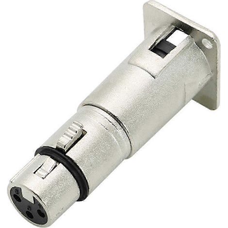 Adaptateur de connexion audio compatible avec prise métallique de type D à trois broches, base de montage XLR, connecteur XLR mâle vers XLR femelle (1/5)