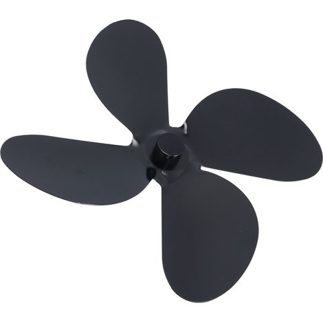 Ersatz-Lüfterflügel für Kamine, Aluminiumlegierung, schwarz, universell, 4-teilig (1/5)