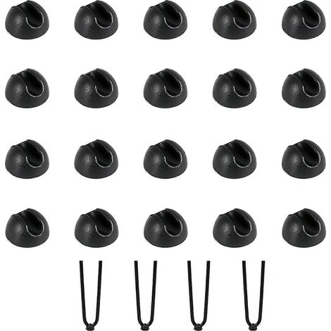 Lot de 20 protège-pieds de chaise, protège-pieds de table en épingle à cheveux, coussins de chaise en silicone, patins pour pieds de table à manger et de table basse (1/5)