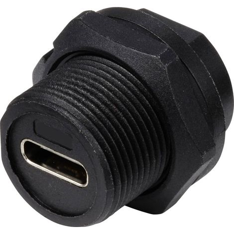 Presa USB-C® 3.0 per montaggio posteriore (con filettatura) TC-E10T-FT3-PPF TC-13543612 TRU COMPONENTS Contenuto: 1 pz.