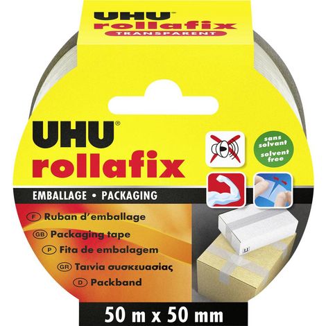 UHU rollafix 36985 Ruban adhésif d'emballage transparent (L x l) 50 m x 50 mm 1 pc(s)
