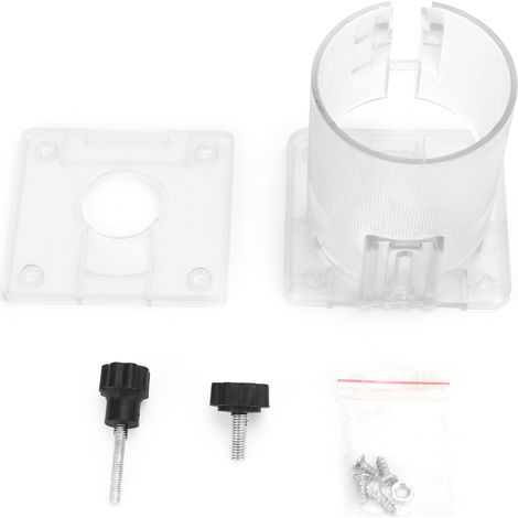 Accessoire de protection pour outil électrique : base en plastique transparent pour défonceuse et affleureuse (standard)