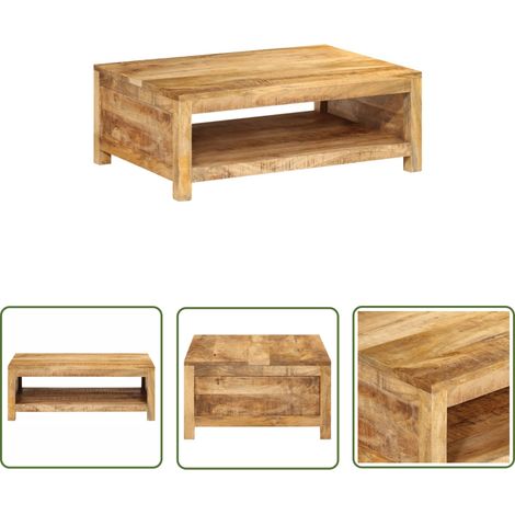 vidaXL Couchtisch 80x55x30 cm Massivholz Mango (1/5)