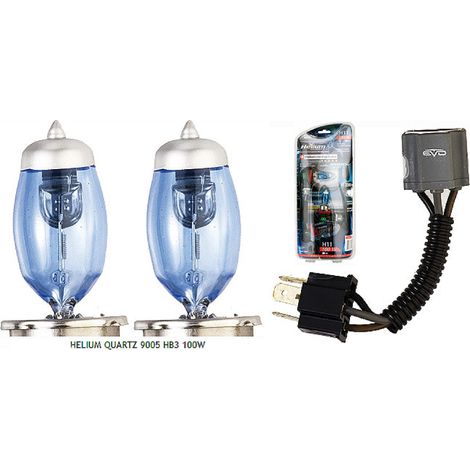 2 Ampoules Helium Quartz - HB3 12V 100W 5500K - P20D