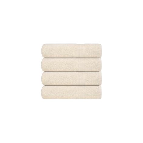 Asciugamani da bagno FROGN, set da 4, colore crema, 70 x 140 cm, 360 g/m² - Crezuo (1/4)