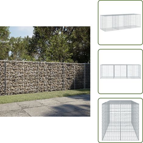 vidaXL Panier gabion avec couvercle 300x100x100 cm fer galvanisé (1/5)