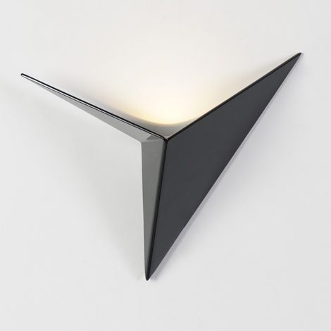 Kosilum – Applique murale LED noire ultra design – Finition laquée – Diffusion lumineuse élargie pour ambiance chaleureuse – Installation facile