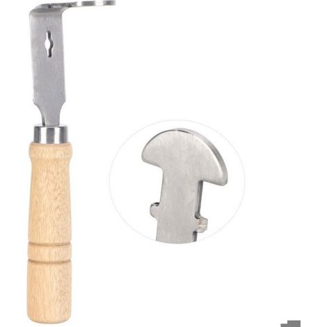 Pelle de nettoyage de cadre de ruche avec poignée en bois Fourniture de nettoyant pour grattoir en acier inoxydable (1/4)