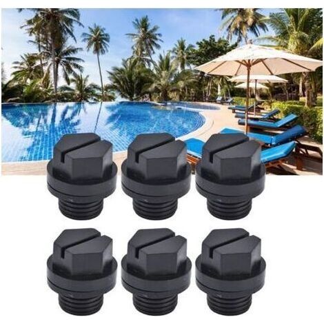Lot de 10 bouchons d’évacuation pour piscine en caoutchouc souple, diamètre 6,35 mm (¼ pouce), finition soignée et utilisation pratique (1/5)