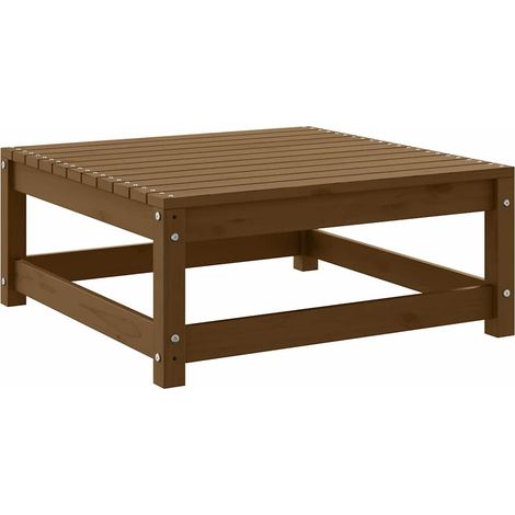 Canapé de jardin Canapé Repose-pied relax - 70x70x30cm Marron miel Bois de pin solide BV146343 - BonneVie (1/4)