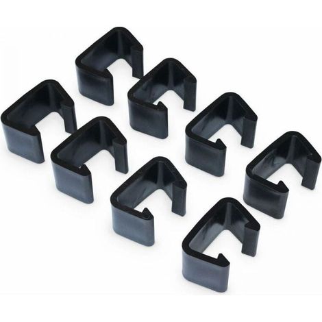 Clips de fixation pour meubles Meubles Plastique Pinces Canapé en Rotin Connecteur De Canapé pour meubles de jardin,canapé,patio,meubles-8 Pcs(Noir) (1/5)