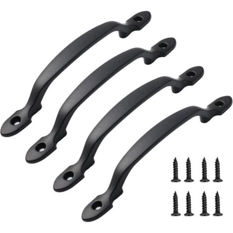 Set of 4 Furniture, Kitchen, Door, Drawer, and Cabinet Handles with Screws for Wardrobe and Bedroom, 158 mm Length (1/5)