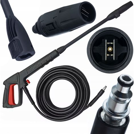 Pistola a Spruzzo VARIO 8M – Compatibile con Idropulitrici Bosch, AR, Black&Decker, Michelin Tubo 8m Sistema Quick Connect