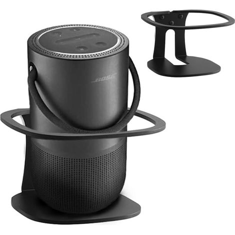 Compatible With Bose Portable Smart Speaker Holder Wall Mount Bose Portable Smart Speaker Stand Accessories, Smart Home Speaker Accessories Rack (Bose Portable Smart Speaker, Black) 2 Pieces (1/5)