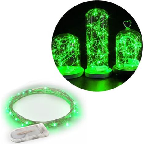 1m Mini LED Light String Battery Powered Green green (1/5)