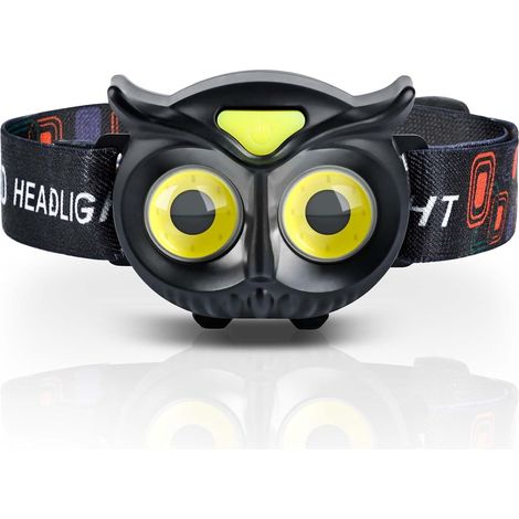 Lampe frontale LED pour enfants, lampe frontale COB pour garçons, filles et adultes, lampe frontale torche, fonctionne sur piles, lampe frontale légère