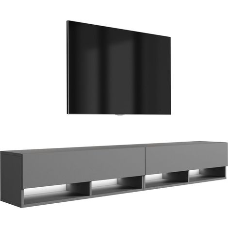 Mobile TV : (2 x 100) Antracite, LED bianco, 200 × 32 × 34 cm (1/5)