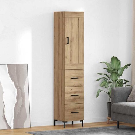 vidaXL  Highboard  Artisan Oak 34.5 x 34 x 180 cm Engineered Wood
